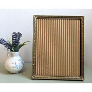 Vintage Gold Tone Picture Frame 8x10 | Ornate Metal Photo Frame